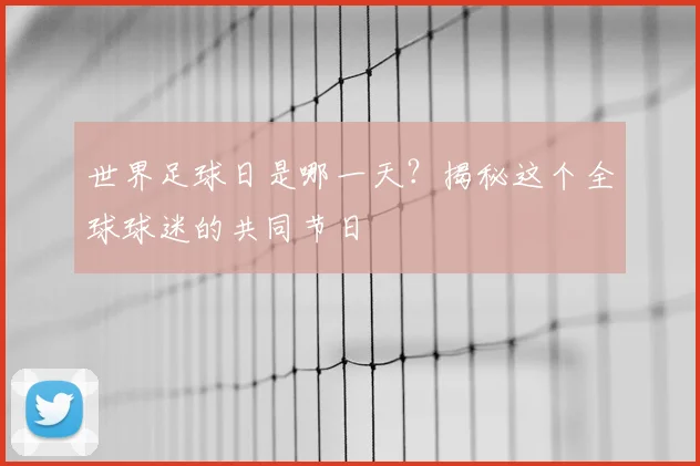 世界足球日是哪一天？揭秘这个全球球迷的共同节日