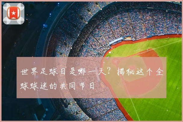 世界足球日是哪一天？揭秘这个全球球迷的共同节日